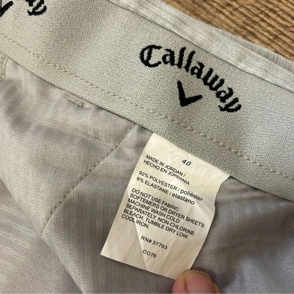 Callaway Men's Performance Golf Shorts 40 Gray Space Dye Stretch
